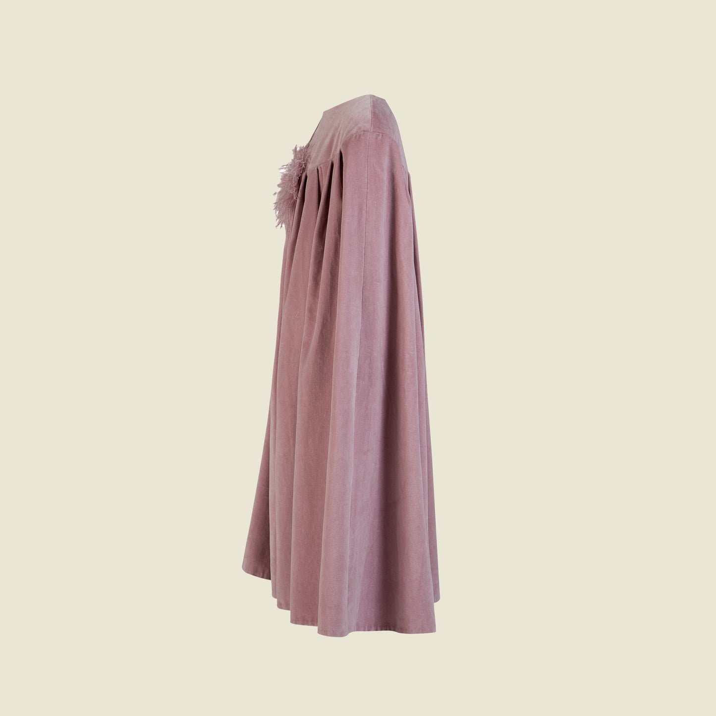 Cotton Velvet Cape (Side View)-Ghazal By Tilahn