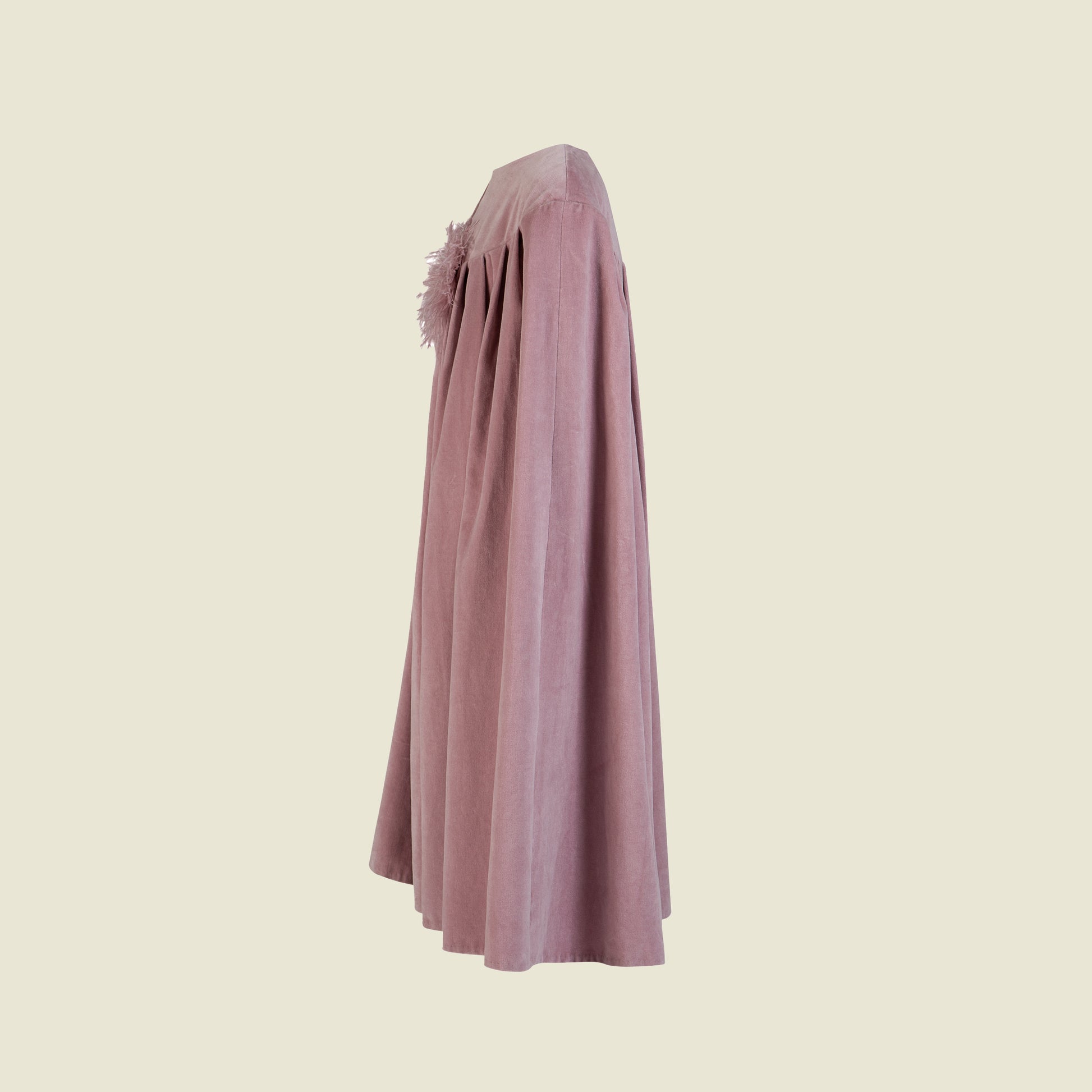 Cotton Velvet Cape (Side View)-Ghazal By Tilahn
