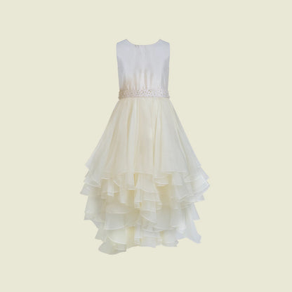 Gabrielle Pearls Layered Ruffles Dress -By Tilahn