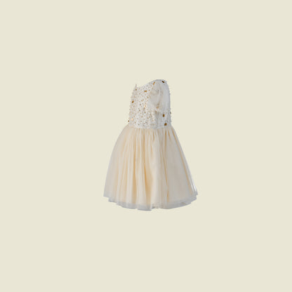 Gretel Ivory-Ballerina Dress (Side view) by Tilahn