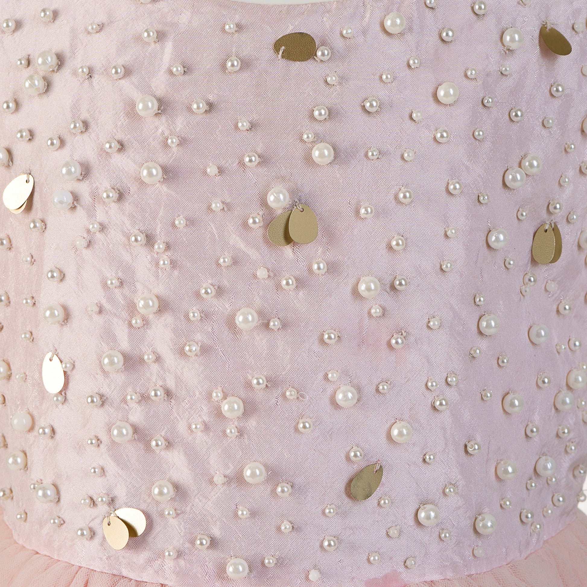 Hand embroidered beads & sequins-Gretel Pink By Tilahn