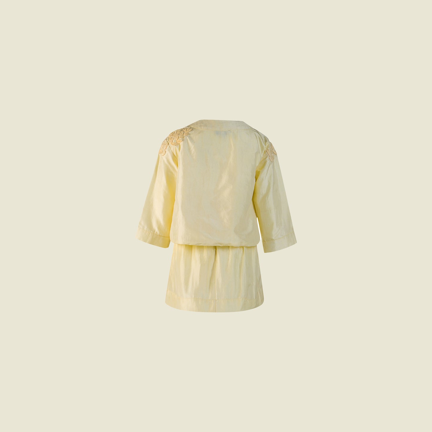 Jacket and Skirt Silk Taffeta Set (Back View)-Giuliette By Tilahn