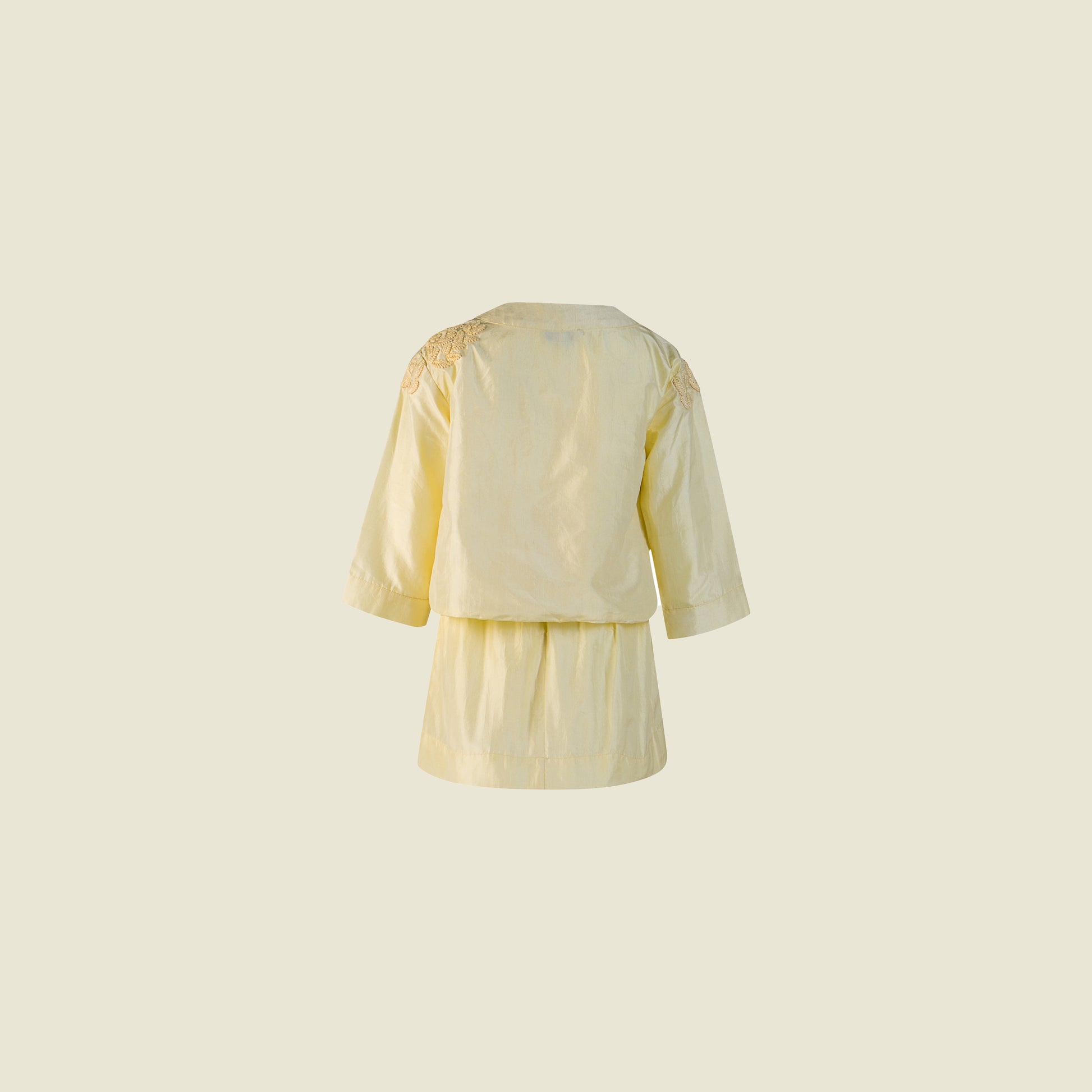 Jacket and Skirt Silk Taffeta Set (Back View)-Giuliette By Tilahn