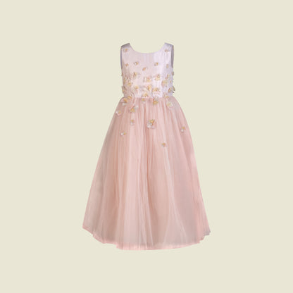 Organza silk full length dress (Front View)-Gauhar By Tilahn
