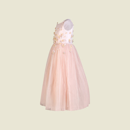 Organza silk full length dress (Side View) -Gauhar By Tilahn