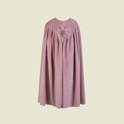 Cotton Velvet Cape (Front View)-Ghazal By Tilahn